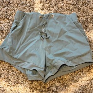 Women's Athletic Blue Drawstring Shorts